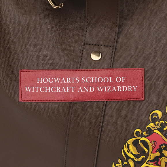 Rolling PU Duffle Bag Travel Luggage with Patches and Applique in Brown - Picture 7 of 7